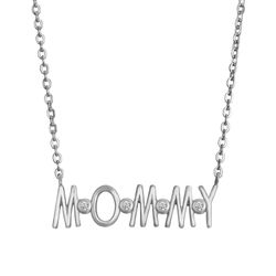 Colgante Plata Mujer 23mm COZ0350RH Palabra MOMMY Circonitas