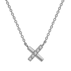 Colgante Plata Mujer 6mm COZ0307RH Cruz Circonitas