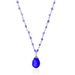 Colgante Plata Mujer 6x4mm COM0007PLLP Piedra Mineral Lapislázuli