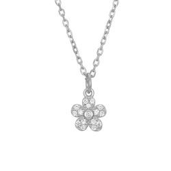 Colgante Plata Mujer 7mm COZ0304RH Flor Circonitas
