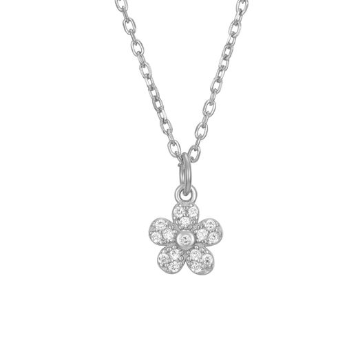 Colgante Plata Mujer 7mm COZ0304RH Flor Circonitas