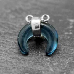 Colgante Plata Mujer CGM0001RHGB Cuerno Piedra Mineral Glass Blue