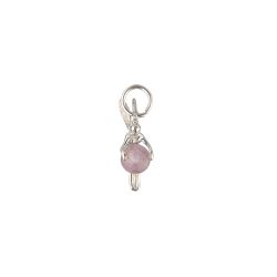 Colgante Plata Mujer CGM0034PLCR Campanilla C. Piedra Mineral Cuarzo Rosa