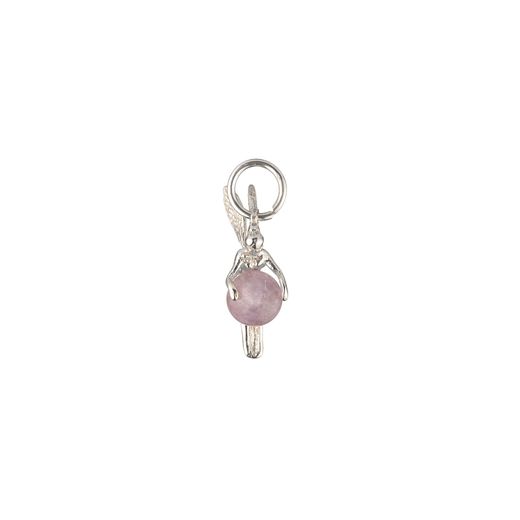 Colgante Plata Mujer CGM0034PLCR Campanilla C. Piedra Mineral Cuarzo Rosa