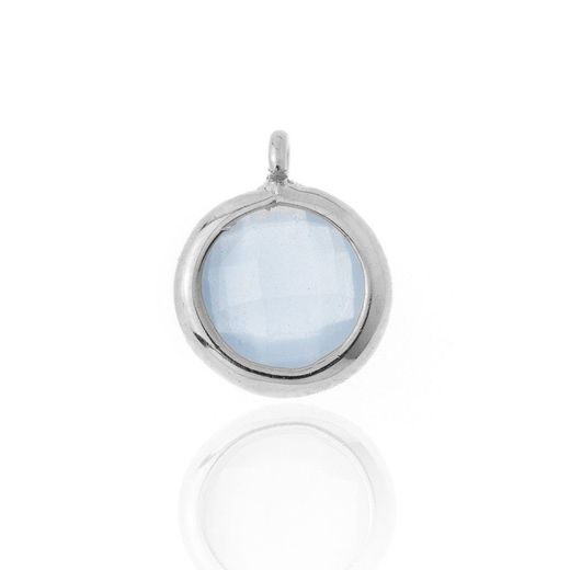 Colgante Plata Mujer CHM0004RHCB Piedra Mineral Calcedonia Azul