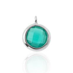 Colgante Plata Mujer CHM0004RHOV Piedra Mineral Onix Verde