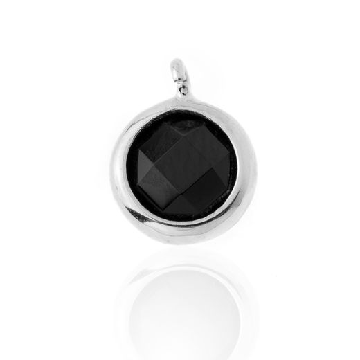 Colgante Plata Mujer CHM0004RHOX Piedra Mineral Onix Negro