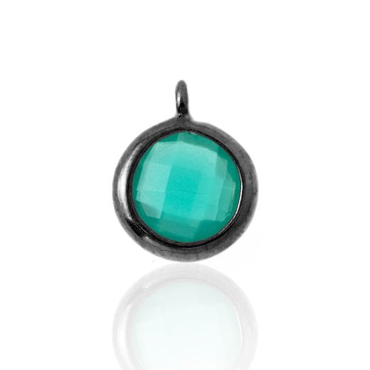 Colgante Plata Mujer CHM0004RUOV Piedra Mineral Onix Verde