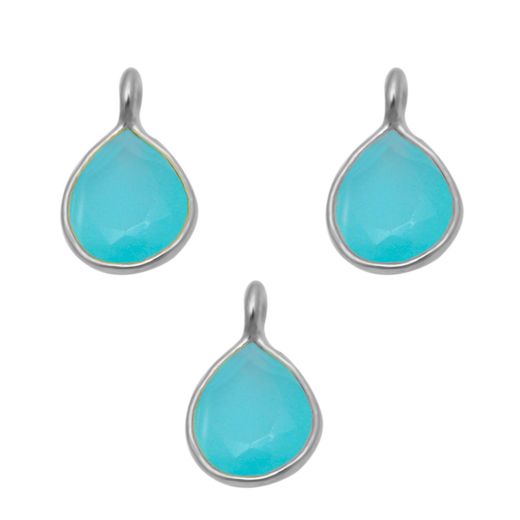 Colgante Plata Mujer CHM0005PLCB Piedras Minerales Calcedonia Azul (1) Unidad