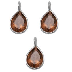 Colgante Plata Mujer CHM0005PLCH Piedras Minerales Cuarzo Ahumado (1) Unidad
