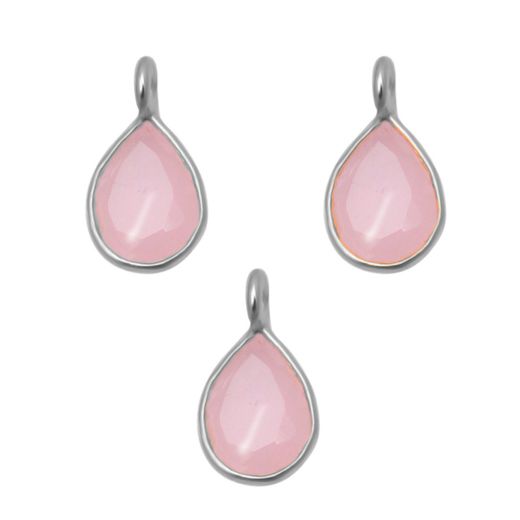 Colgante Plata Mujer CHM0005PLCR Piedras Minerales Cuarzo Rosa (1) Unidad