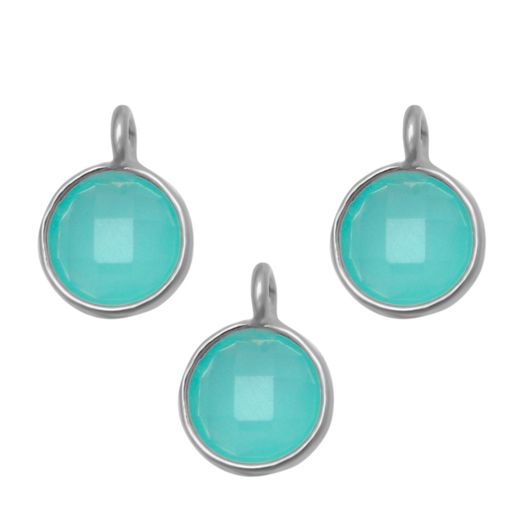Colgante Plata Mujer CHM0006PLCB Piedras Minerales Calcedonia Azul (1) Unidad