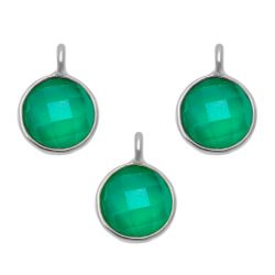 Colgante Plata Mujer CHM0006PLOV Piedras Minerales Onix Verde 1 Unidad