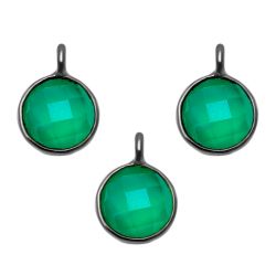 Colgante Plata Mujer CHM0006RUOV Piedras Minerales Onix Verde (1) Unidad