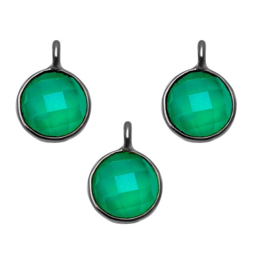 Colgante Plata Mujer CHM0006RUOV Piedras Minerales Onix Verde (1) Unidad