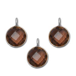 Colgante Plata Mujer CHM0007PLCH Piedra Mineral Cuarzo Ahumado