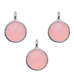 Colgante Plata Mujer CHM0007PLCR Piedra Mineral Cuarzo Rosa (1) Unidad