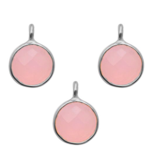 Colgante Plata Mujer CHM0007PLCR Piedra Mineral Cuarzo Rosa (1) Unidad