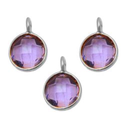Colgante Plata Mujer CHM0007RUAM Piedra Mineral Amatista