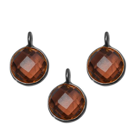 Colgante Plata Mujer CHM0007RUCH Piedra Mineral Cuarzo Ahumado