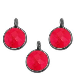Colgante Plata Mujer CHM0007RURU Piedra Mineral Rubí