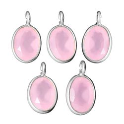 Colgante Plata Mujer CHM0008PLCR Piedra Mineral Cuarzo Rosa (1) Unidad