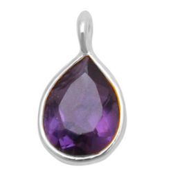 Colgante Plata Mujer CHM0012PLAM Piedras Minerales Amatista