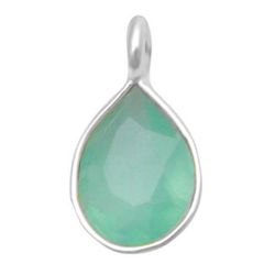 Colgante Plata Mujer CHM0012PLCA Piedras Minerales Calcedonia