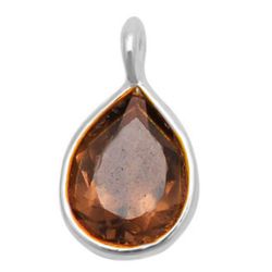 Colgante Plata Mujer CHM0012PLCH Piedras Minerales Cuarzo Ahumado