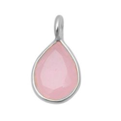 Colgante Plata Mujer CHM0012PLCR Piedras Minerales Cuarzo Rosa