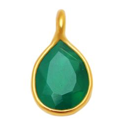 Colgante Plata Mujer CHM0012PLOV Piedras Minerales Onix Verde