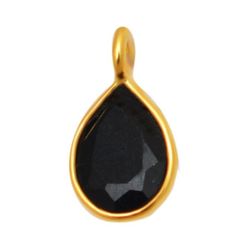 Colgante Plata Mujer CHM0012PLOX Piedras Minerales Onix Negro