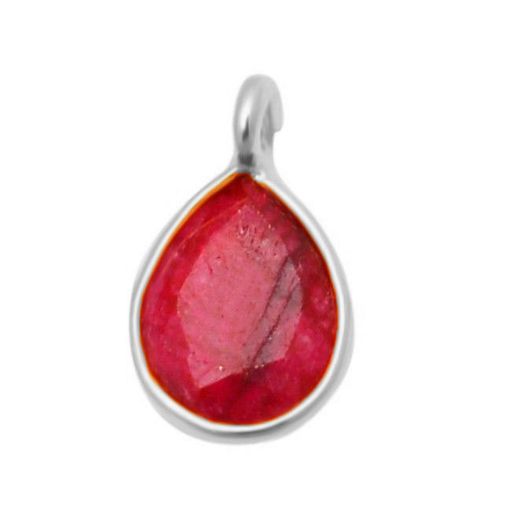 Colgante Plata Mujer CHM0012PLRU Piedras Minerales Rubí