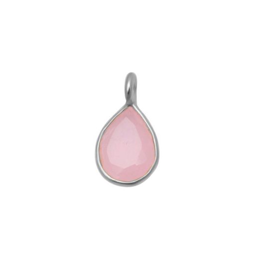 Colgante Plata Mujer CHM0013PLCR Piedras Minerales Cuarzo Rosa