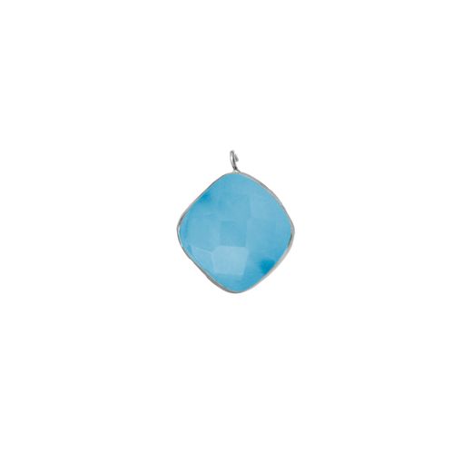 Colgante Plata Mujer CHM0023PLCB Piedra Mineral Calcedonia Azul