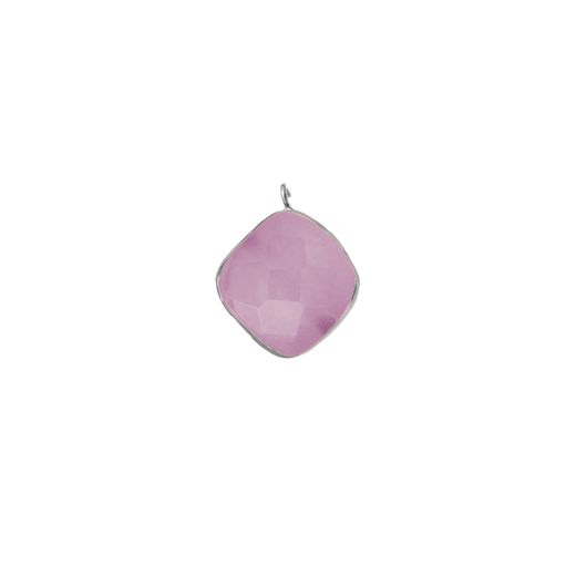 Colgante Plata Mujer CHM0023PLCR Piedra Mineral Cuarzo Rosa