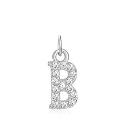 Colgante Plata Mujer CHZ0035RHCZB Letra B Circonitas