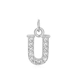Colgante Plata Mujer CHZ0035RHCZU Letra U Circonitas