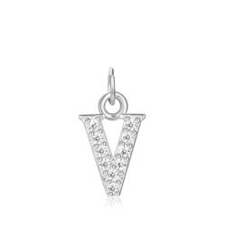 Colgante Plata Mujer CHZ0035RHCZV Letra V Circonitas