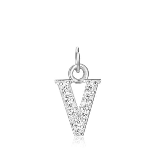 Colgante Plata Mujer CHZ0035RHCZV Letra V Circonitas