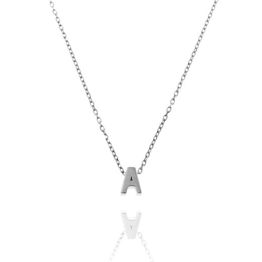 Colgante Plata Mujer CO00039ARH Letra A En Brillo