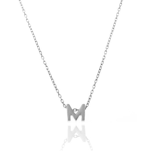 Colgante Plata Mujer CO00039MRH Letra M En Brillo