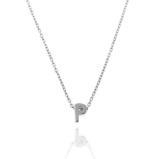 Colgante Plata Mujer CO00039PRH Letra P En Brillo