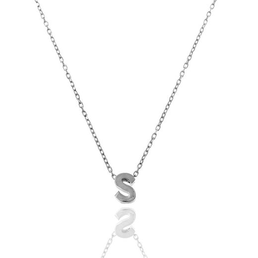 Colgante Plata Mujer CO00039SRH Letra S En Brillo