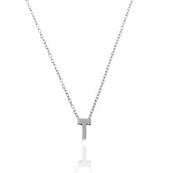 Colgante Plata Mujer CO00039TRH Letra T En Brillo