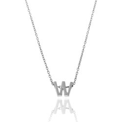 Colgante Plata Mujer CO00039WRH Letra W En Brillo