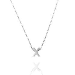 Colgante Plata Mujer CO00039XRH Letra X En Brillo