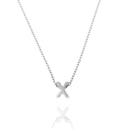Colgante Plata Mujer CO00039XRH Letra X En Brillo