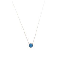 Colgante Plata Mujer COM0002PLCB Piedras Minerales Calcedonia Azul