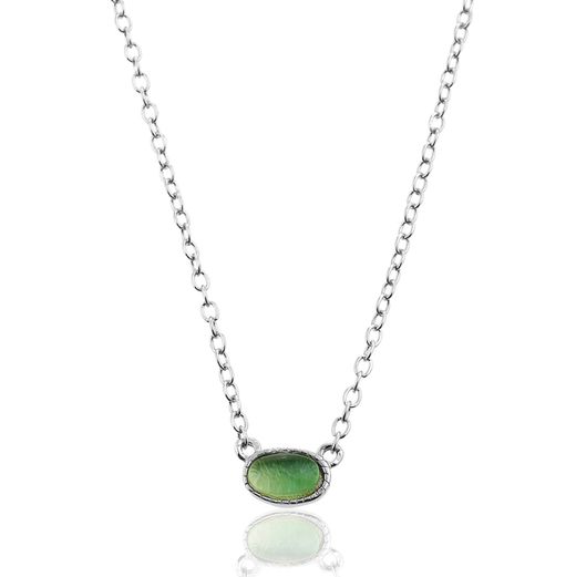 Colgante Plata Mujer COM0004RHOV Piedra Mineral Amatista Ovalada